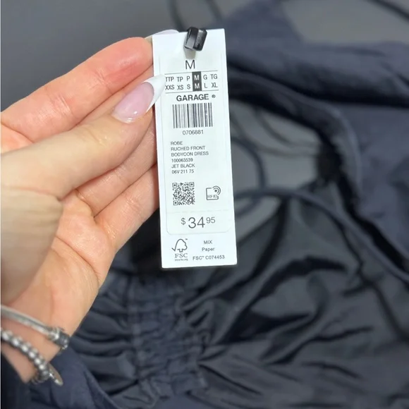 Garage black Ruched Dress - Picture 2 of 2